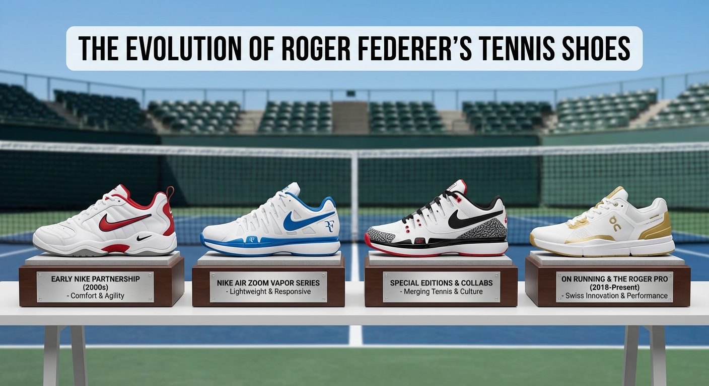 The Evolution of Roger Federer's Tennis Shoes