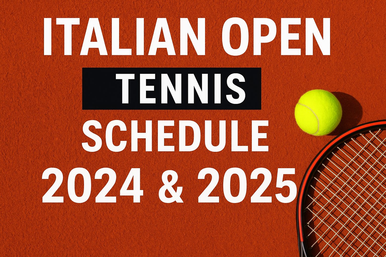 Italian Open Tennis Schedule
